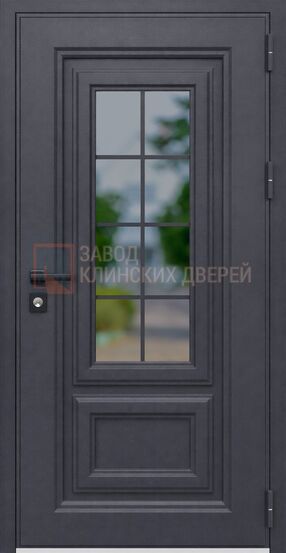 Входная дверь c порошковым напылением с металлобагетами и стеклом МТФ-21 c порошковым напылением с металлобагетами и стеклом МТФ-21