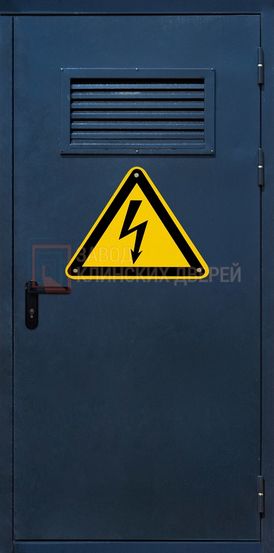Противопожарная дверь с порошковым напылением и вентиляционной решеткой ПРПЖ-19 с порошковым напылением и вентиляционной решеткой ПРПЖ-19